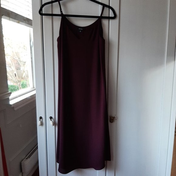 Aritzia Babaton V Neck Slip Midi Dress Adjustable Strap - Picture 2 of 5